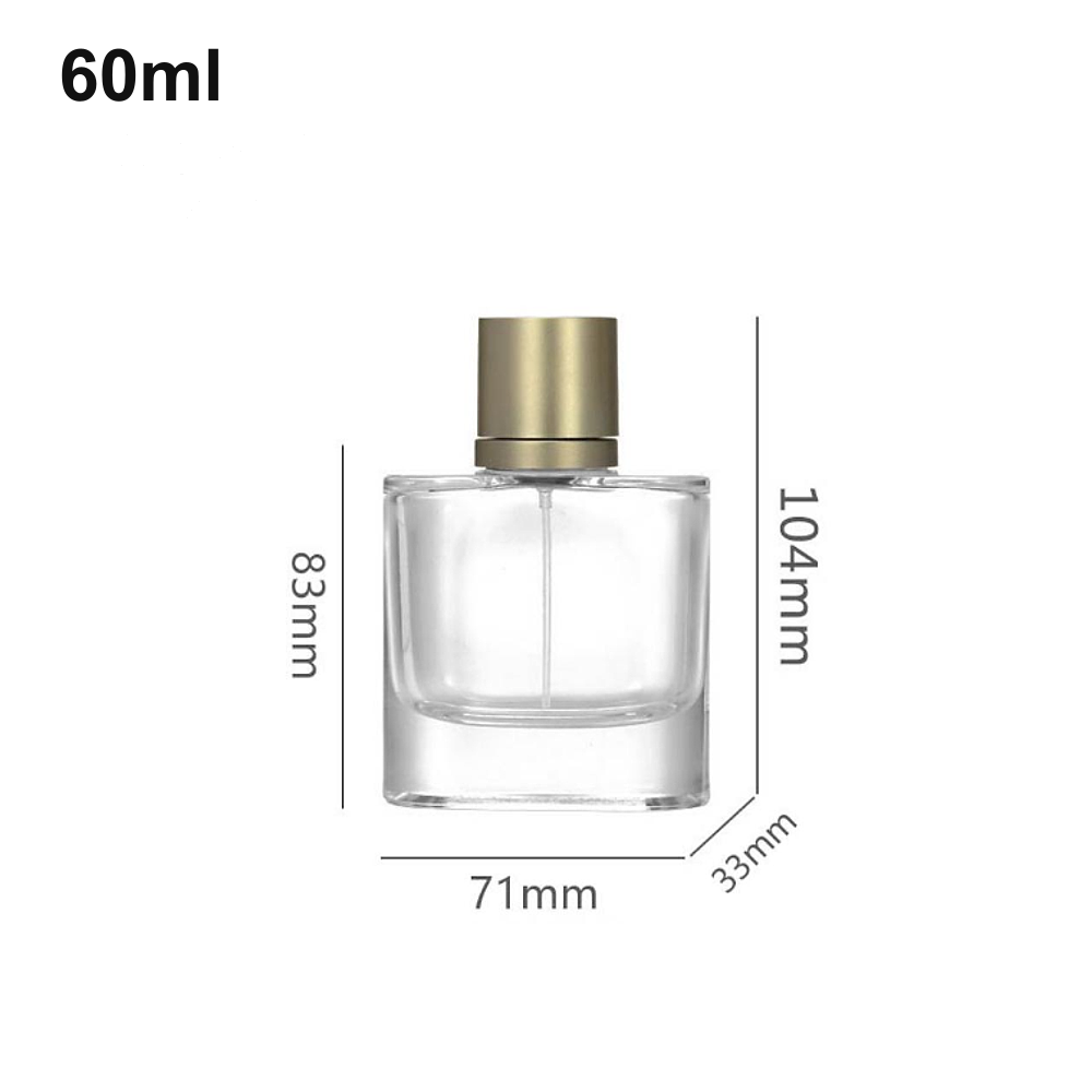 60ml Wide Gold-Cap Perfume Bottle