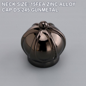 KALIENI 15FEA DS-245 crown-shaped gunmetal zinc alloy perfume bottle cap reference